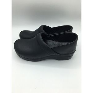 DANSKO Women Size 40 Professional Black Leather Clog Shoes